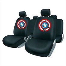 Juego Fundas de Asiento Negro Capitán América