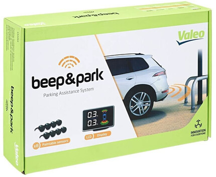 Kit 8 sensores de aparcamiento y pantalla LCD para coche · Valeo beep&park