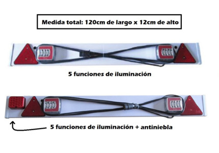 Kit Iluminación Trasera LED · 120x12cm · 5 funciones 12V