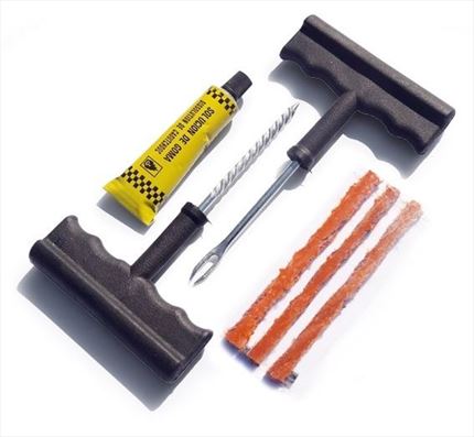 Kit Repara Pinchazos (herramientas, mechas selladoras, cola)