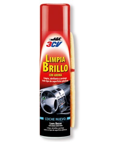 3CV Limpia Brillo Interiores + Gamuza. Varios Aromas · Spray 520ml (1)