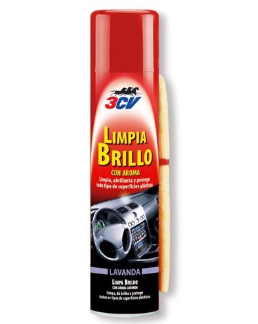 3CV Limpia Brillo Interiores + Gamuza. Varios Aromas · Spray 520ml (1)