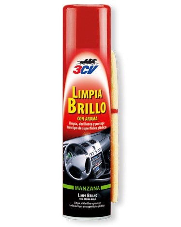 3CV Limpia Brillo Interiores + Gamuza. Varios Aromas · Spray 520ml (1)