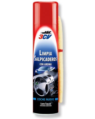 Limpia Salpicaderos 3CV + Gamuza. Varios Aromas · Spray 520ml (1)