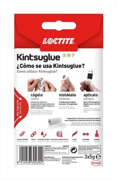 Loctite Kintsuglue Masilla Flexible 3x5g (3)