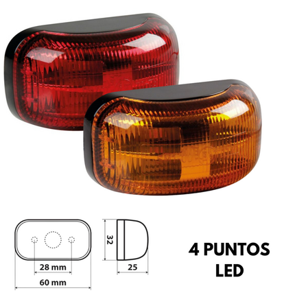 Luz de Galibo Superficie · 4 LED 10/30V