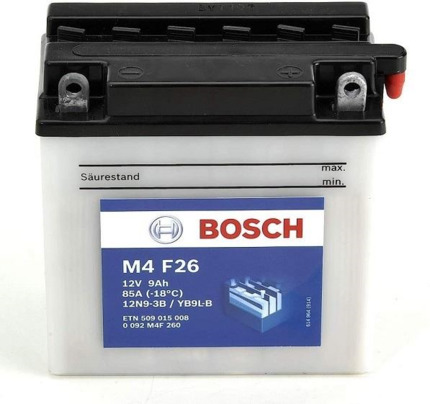 M4F26 Bosch Batería Moto 9Ah 85A