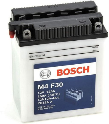 M4F30 Bosch Batería Moto 12Ah 160A