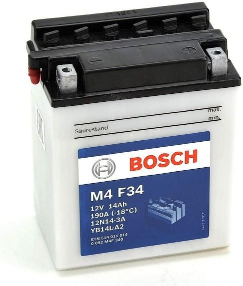M4F34 Bosch Batería Moto 14Ah 190A
