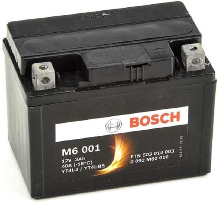 M6001 Bosch Batería Moto AGM 3Ah 40A