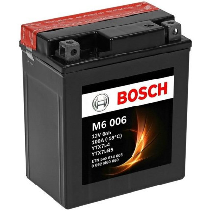 M6006 Bosch Batería Moto AGM 6Ah 100A