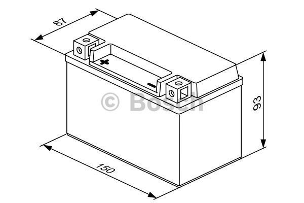 M6007 Bosch Batería Moto AGM 6Ah 105A (2)