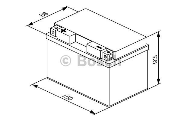 M6011 Bosch Batería Moto AGM 8Ah 150A (2)