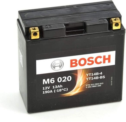 M6020 Bosch Batería Moto AGM 12Ah 190A