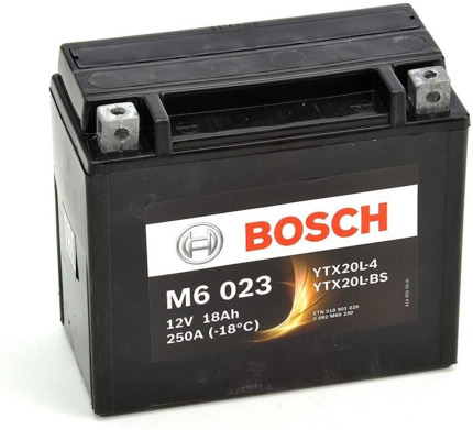 M6023 Bosch Batería Moto AGM 18Ah 250A