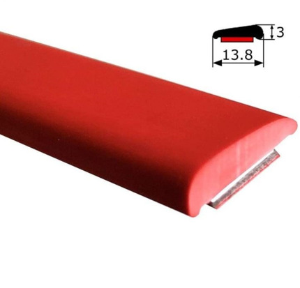 13,8x3mm Moldura Adhesiva Rojo