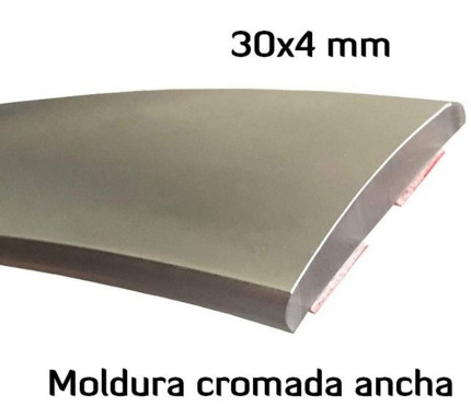30x4mm Moldura adhesiva cromada · Extra brillante