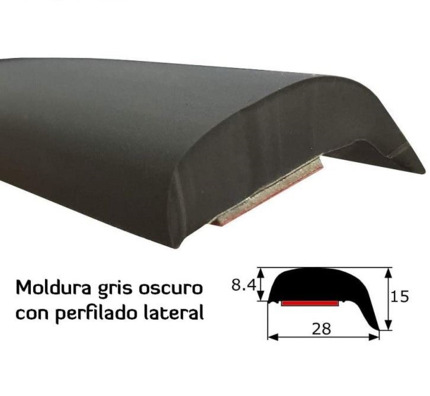 MA052 · 28x15mm Moldura Adhesiva con Perfilado Lateral