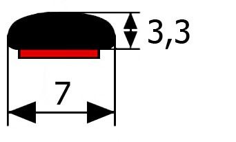 MA041 · 7x3,3mm Moldura Adhesiva Flexible · Color Cromado (7)