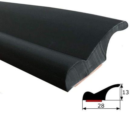 28x13mm Moldura Vierteaguas Negra · Flexible y adaptable