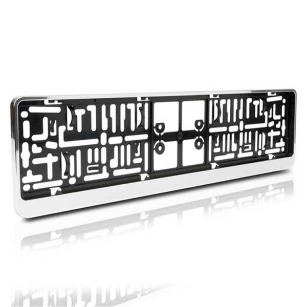 Marco Portamatrículas Cromado · Efecto Espejo· 53x14 (1)