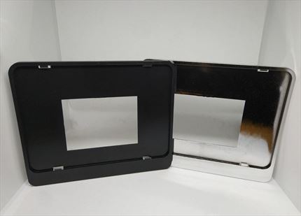 Porta Matrículas Moto. Negro / Cromado. Homologado ITV para matrículas actuales, antiguas y clásicas