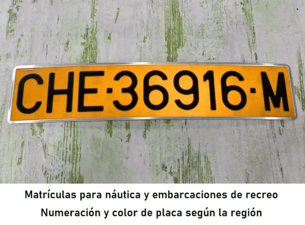 Matrícula Embarcaciones y Náutica · Aluminio 520x110mm (1)