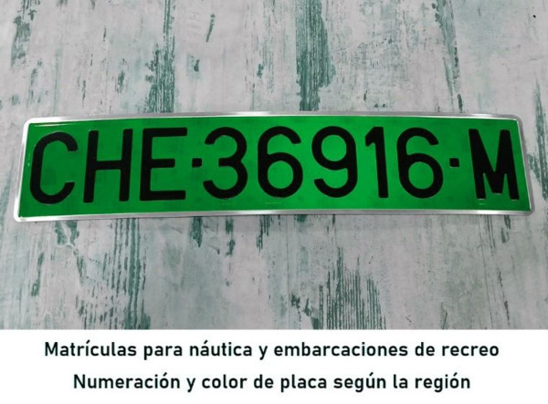 Matrícula Embarcaciones y Náutica · Aluminio 520x110mm (1)