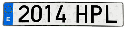 Placa Matrícula Europea 520x110mm · Formato Estándar Aluminio