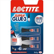 Mini Trio Loctite Super Glue 3 Original 3x1g