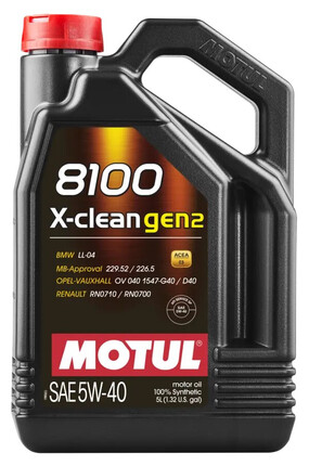 Motul 5W40 8100 X-Clean Gen2 · 5 Litros