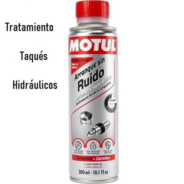 Motul Arranque sin Ruido · Tratamiento Taqués Hidráulicos · 300ml