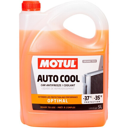Motul Optimal Auto Cool Organic Tech · -37ºC Nivel G12+ · 5 litros