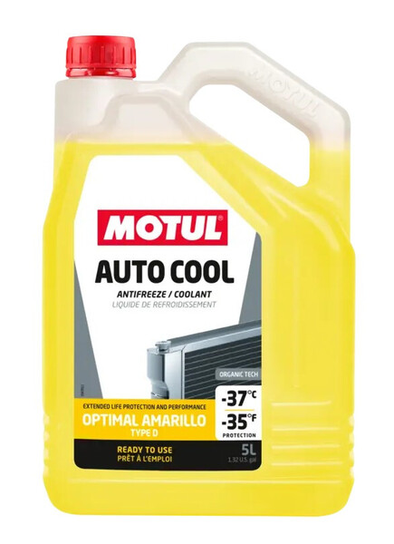 Motul Optimal Auto Cool Organic Tech · -37ºC Amarillo · 5 litros
