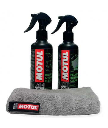 Kit Limpia Cascos Motul (M1 + M2) · Interior y Exterior
