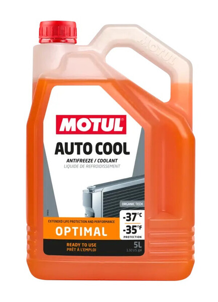Motul Optimal Auto Cool · -37ºC Organic Tech Naranja · 5 litros