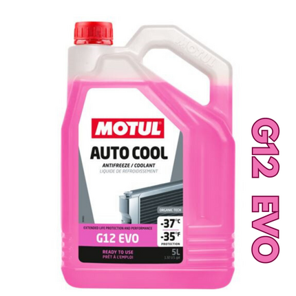 Motul Optimal Auto Cool G12 EVO Organic Tech · -37ºC Nivel G12+ Rosa · 5 litros