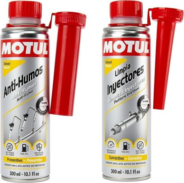 Motul Pack Pre-ITV Diésel · Limpiador Sistema Inyección y Antihumos (1)