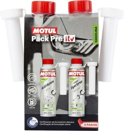 Motul Pack Pre-ITV Gasolina · Limpiador Sistema Inyección y Humos