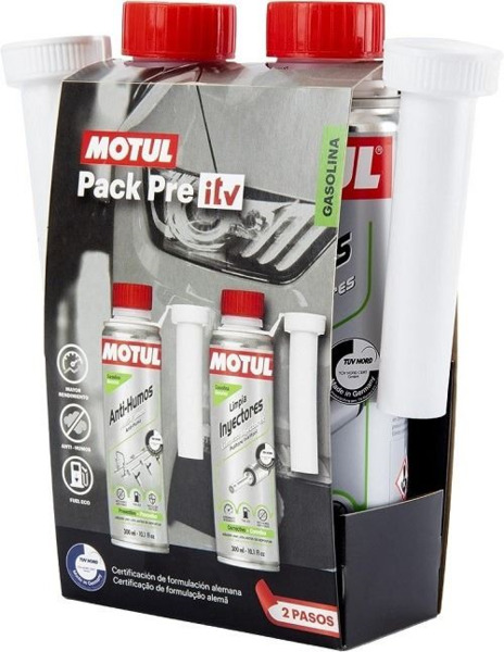 Motul Pack Pre-ITV Gasolina · Limpiador Sistema Inyección y Humos (2)