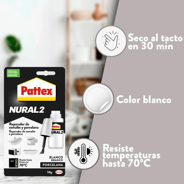 Pattex Nural 2 · Reparador de esmalte y porcelana · 50g (3)