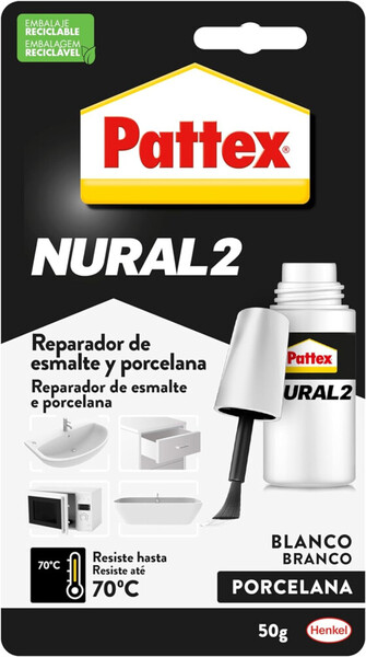 Pattex Nural 2 · Reparador de esmalte y porcelana · 50g