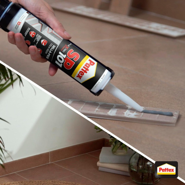 Pattex SP101 Gris · Adhesivo Sellador Juntas · Universal · Cartucho (4)