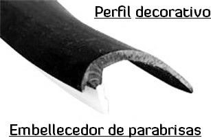 26,6x7,6mm Embellecedor Exterior Parabrisas