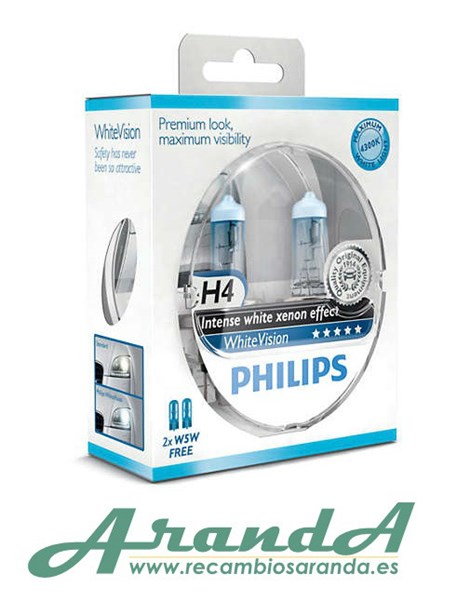PHILIPS H4 WHITE VISION ESTUCHE 2 BOMBILLAS (1)
