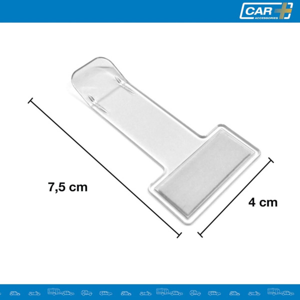 Pinza Transparente parabrisas Coche Adhesiva (2)
