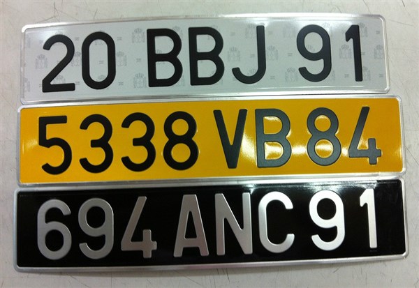 Matrículas Personalizadas en Aluminio · Colores y Medidas (1)
