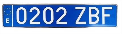 Placa Matrícula Azul para Taxis y VTC Aluminio 52x11cm