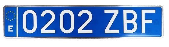 Placa Azul Taxis y VTC Aluminio 520x110 mm