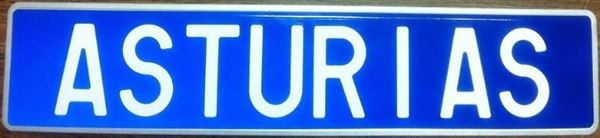 Placa Fondo Azul - Letras Blancas (Azul - 52x11cm)